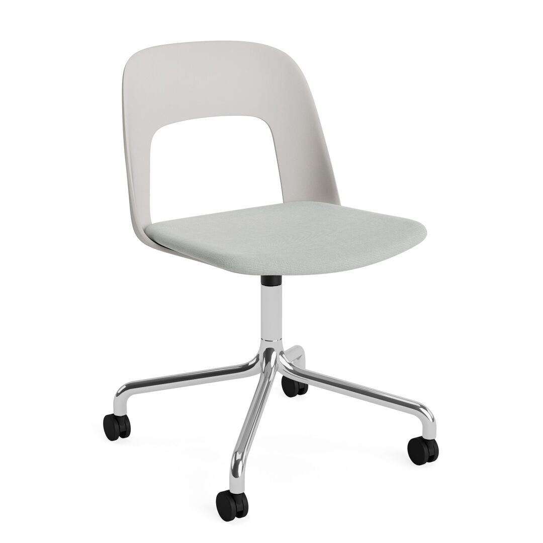 HAY Living Bürostuhl Layout 163 von Hay Sky Grey / Naveli - 113, Aluminium poliert