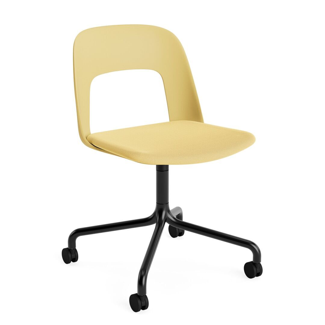 HAY Living Bürostuhl Layout 163 von Hay  Biscotti  / Relate - 431 , Schwarz pulverbeschichtet Aluminium