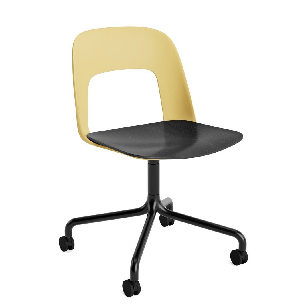 HAY Living Bürostuhl Layout 162 von Hay Biscotti, Schwarz pulverbeschichtet Aluminium, Black