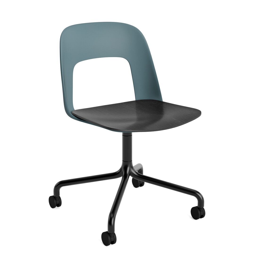 HAY Living Bürostuhl Layout 162 von Hay Ocean, Schwarz pulverbeschichtet Aluminium, Black