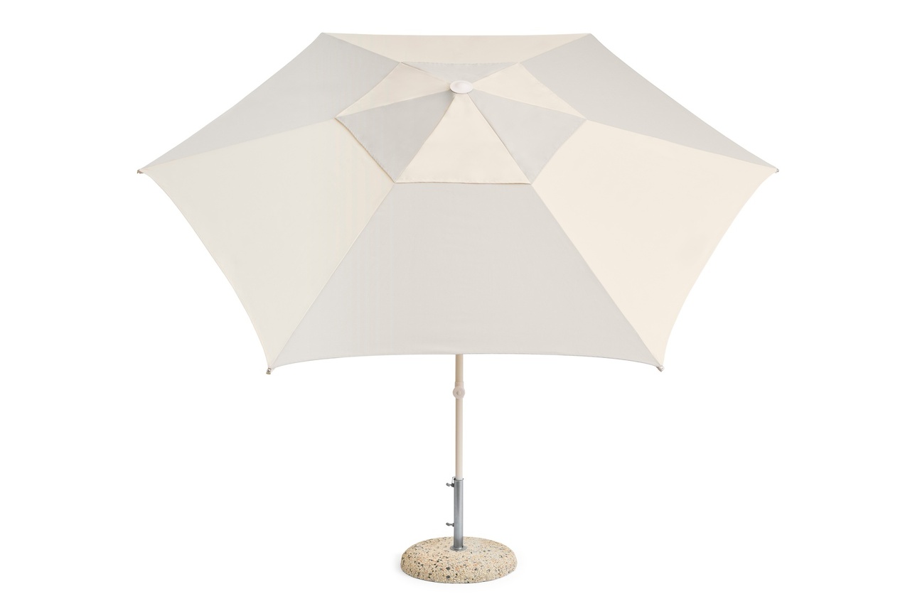 HAY Accessoires Sonnenschirm Terrazza in Hexagon von Hay Off-white / grey