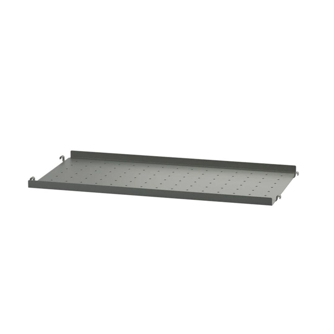 String Furniture Metal Shelf with Low Edge Dunkelgrau, B: 58 cm, T: 20 cm
