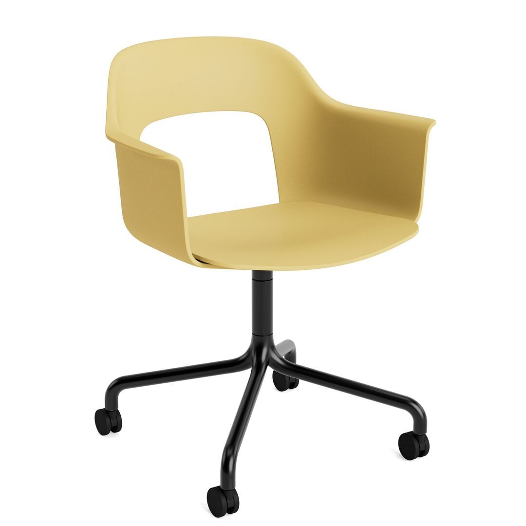 HAY Living Büro-Armlehnstuhl Layout 261 von Hay Biscotti, Schwarz pulverbeschichtet Aluminium