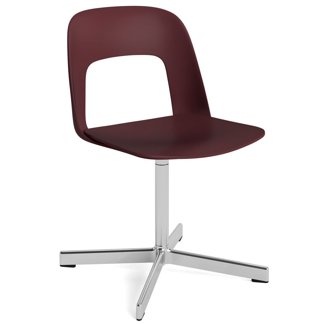 HAY Living Stuhl Layout 131 von Hay Bordeaux, Aluminium poliert