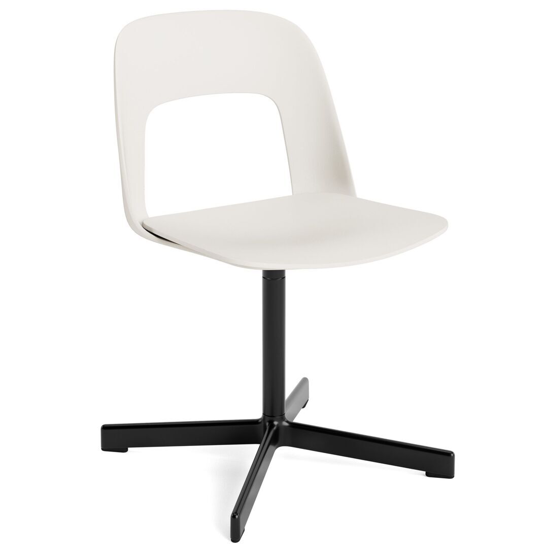 HAY Living Stuhl Layout 131 von Hay Cream White, Schwarz pulverbeschichtet Aluminium