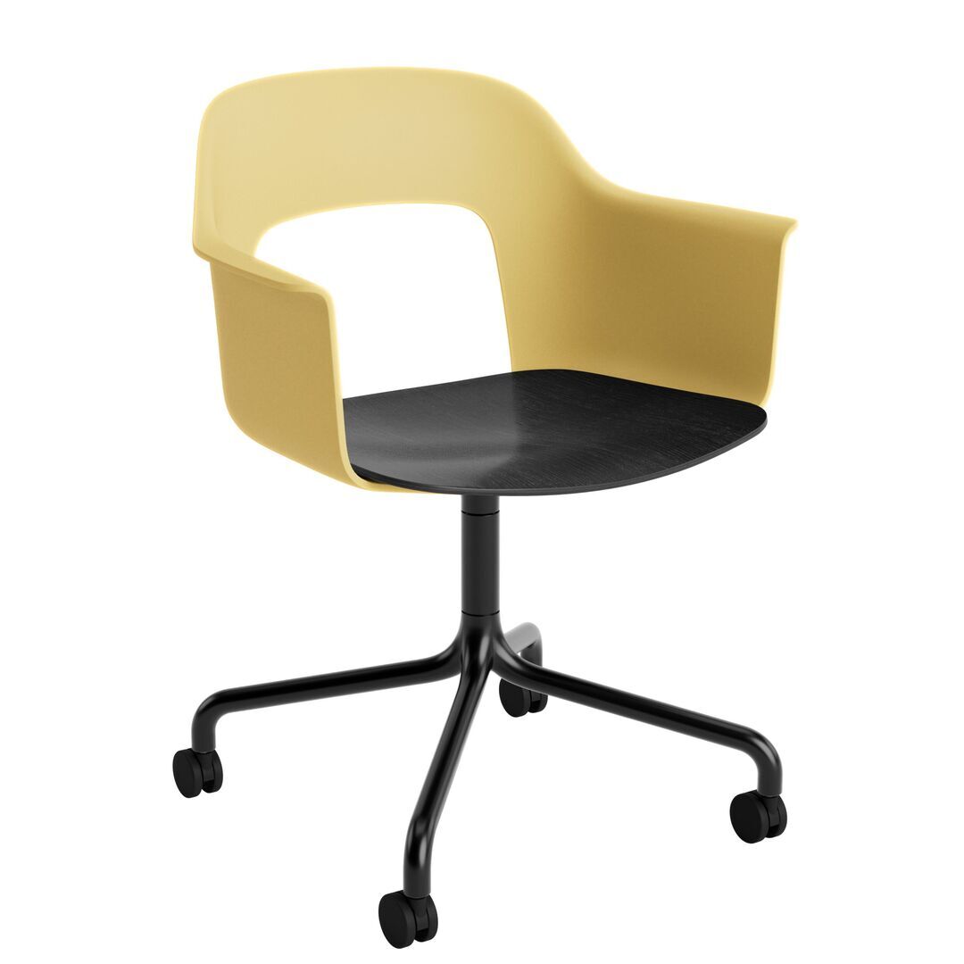 HAY Living Büro-Armlehnstuhl Layout 262 von Hay Biscotti, Schwarz pulverbeschichtet Aluminium, Black