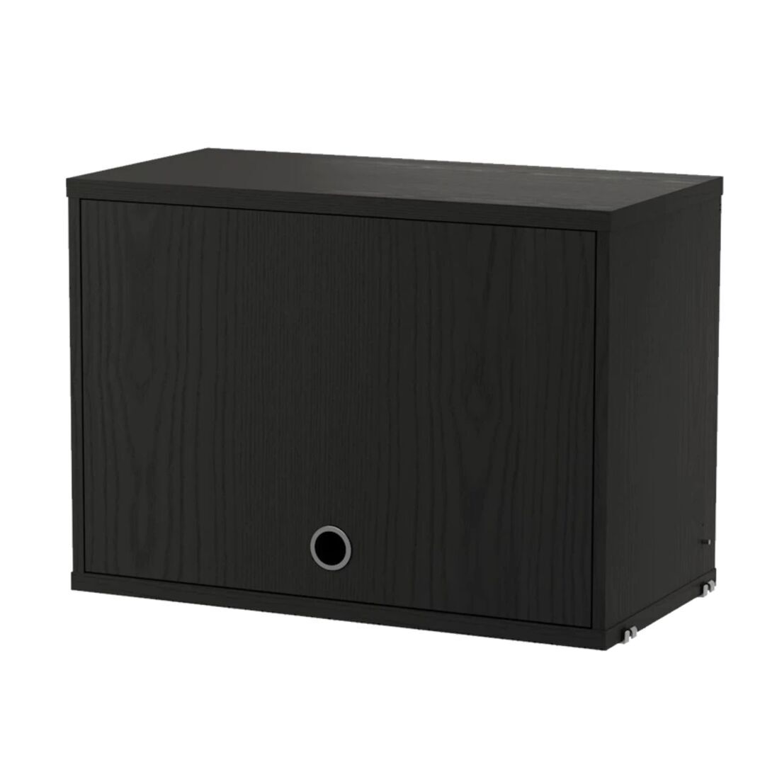 String Furniture Schrank mit Klapptür von String Furniture Esche schwarz gebeizt, B: 58 cm, T: 30 cm
