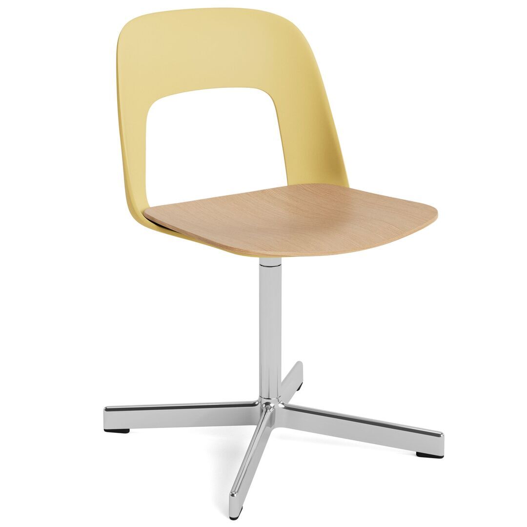 HAY Living Stuhl Layout 132 von Hay Biscotti, Aluminium poliert, Natural 