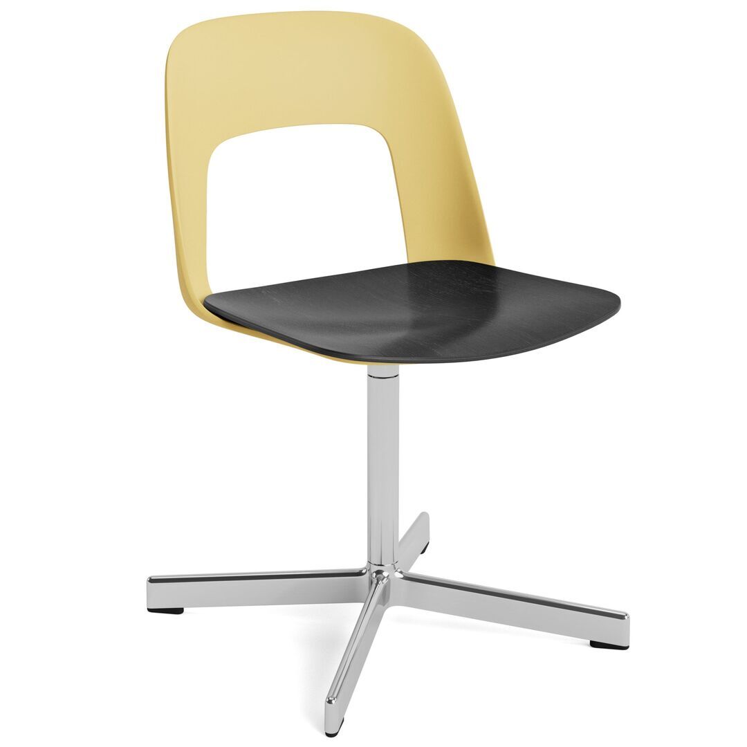 HAY Living Stuhl Layout 132 von Hay Biscotti, Aluminium poliert, Black