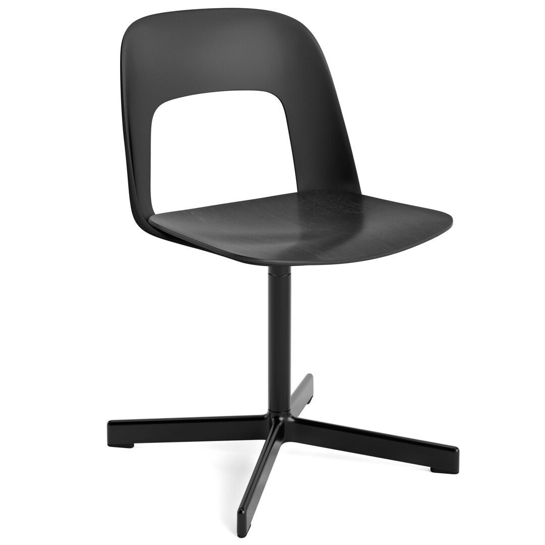 HAY Living Stuhl Layout 132 von Hay Black, Schwarz pulverbeschichtet Aluminium, Black