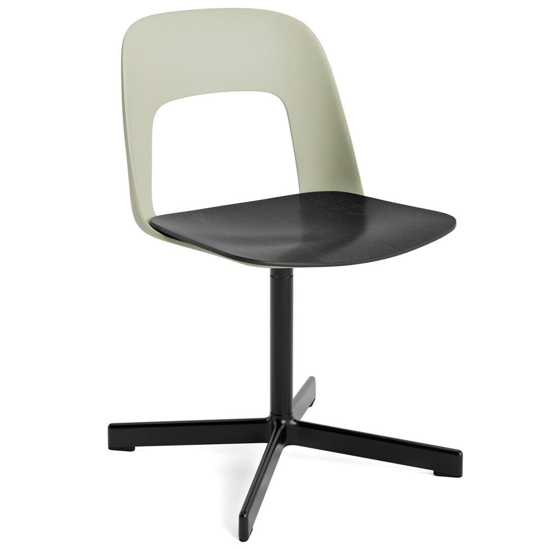 HAY Living Stuhl Layout 132 von Hay Pastel green , Schwarz pulverbeschichtet Aluminium, Black