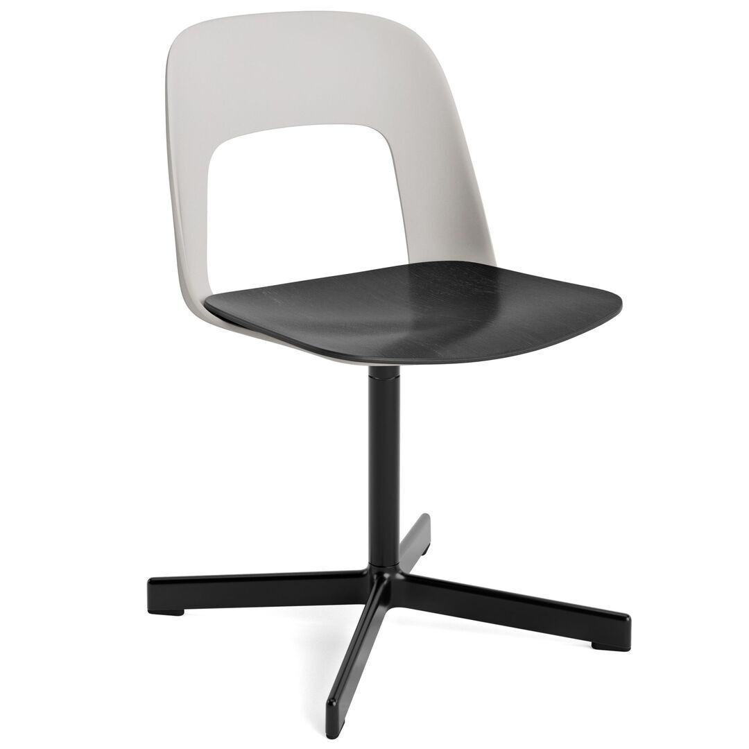 HAY Living Stuhl Layout 132 von Hay Sky Grey, Schwarz pulverbeschichtet Aluminium, Black