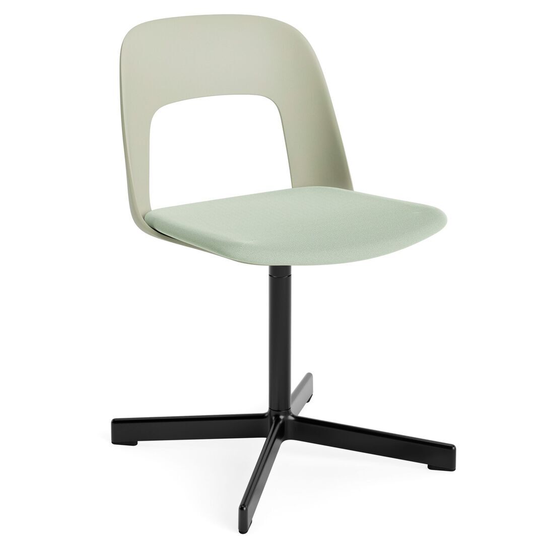 HAY Living Stuhl Layout 133 von Hay Pastel Green / Relate - 921, Schwarz pulverbeschichtet Aluminium