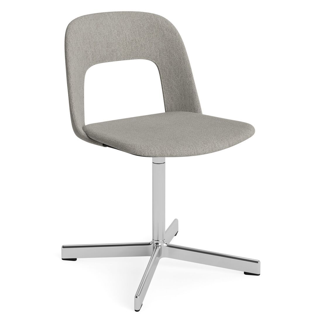 HAY Living Stuhl Layout 134 von Hay Aluminium poliert, Turf - Light grey 