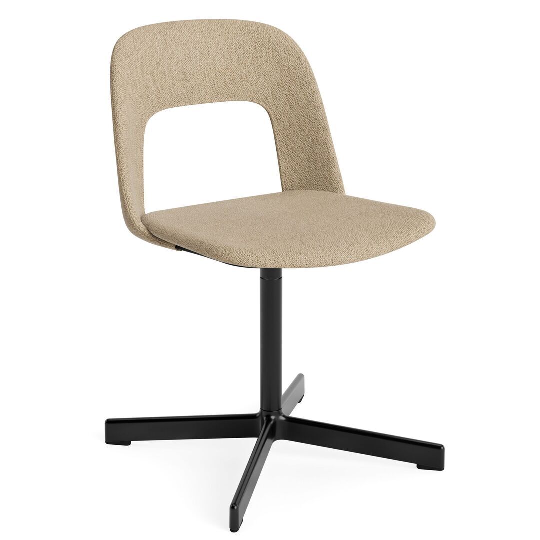 HAY Living Stuhl Layout 134 von Hay Schwarz pulverbeschichtet Aluminium, Turf - Sand