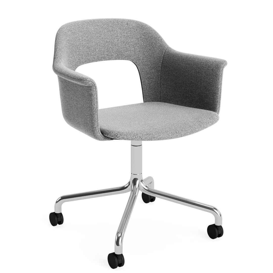 HAY Living Büro-Armlehnstuhl Layout 264 von Hay Aluminium poliert, Hallingdal - 130