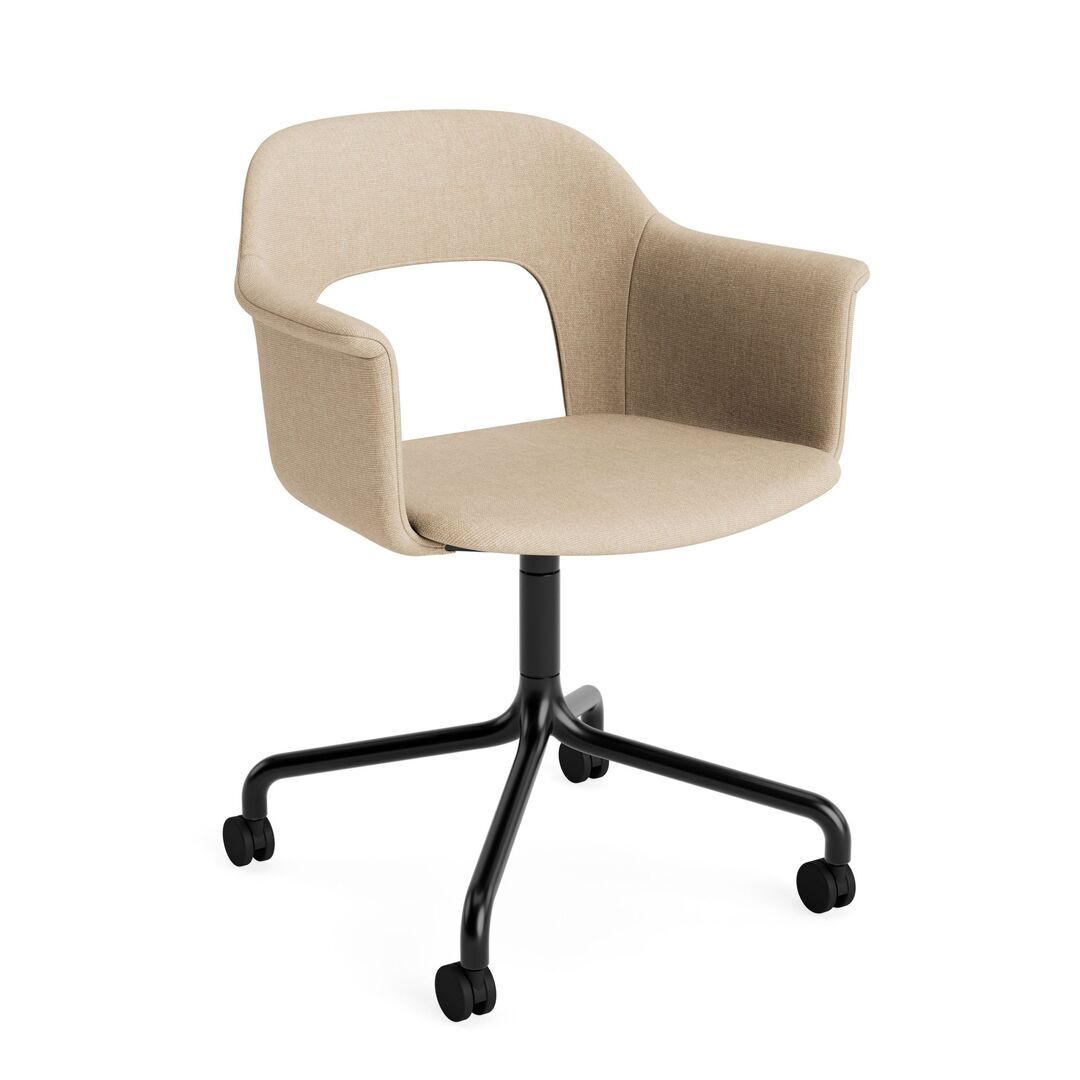 HAY Living Büro-Armlehnstuhl Layout 264 von Hay Schwarz pulverbeschichtet Aluminium, Metaphor - 035 