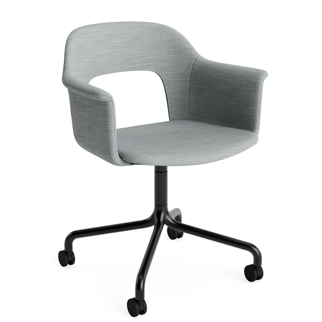 HAY Living Büro-Armlehnstuhl Layout 264 von Hay Schwarz pulverbeschichtet Aluminium, Remix - 123