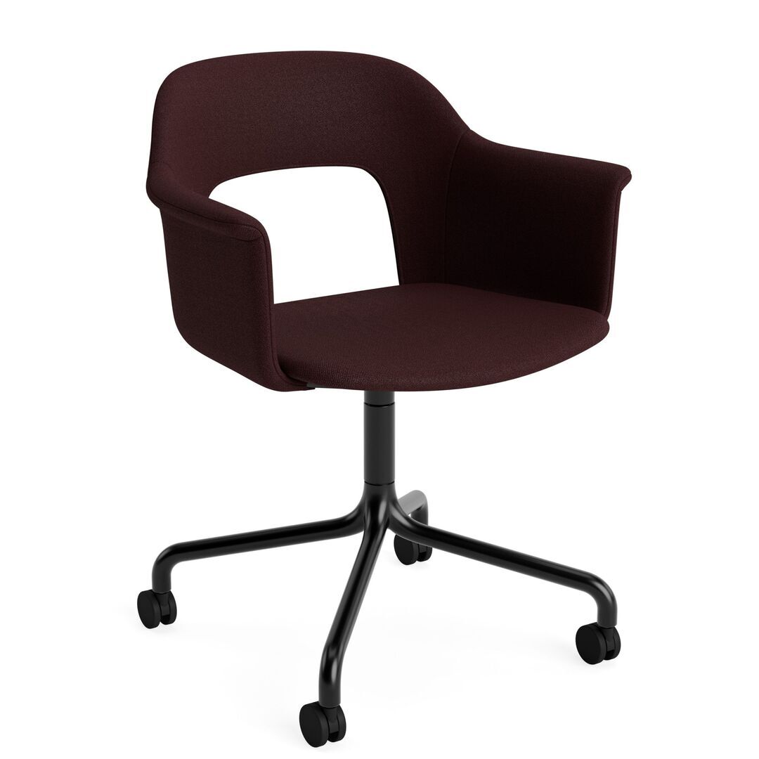 HAY Living Büro-Armlehnstuhl Layout 264 von Hay Schwarz pulverbeschichtet Aluminium, Vidar - 693