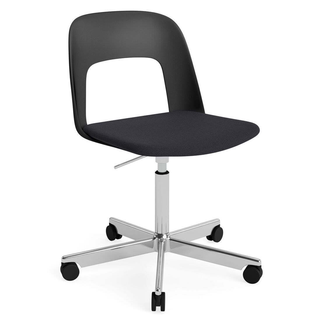 HAY Living Bürostuhl Layout 143 von Hay Black / Steelcut Trio - 195 , Aluminium poliert