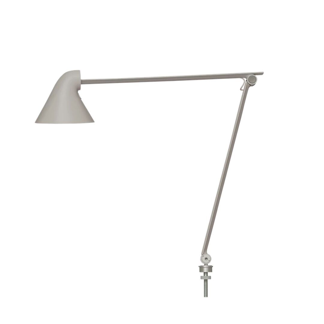 Louis Poulsen Tischleuchte NJP von Louis Poulsen Hellgrau Aluminium, PIN Ø40, LED 3000K 10W