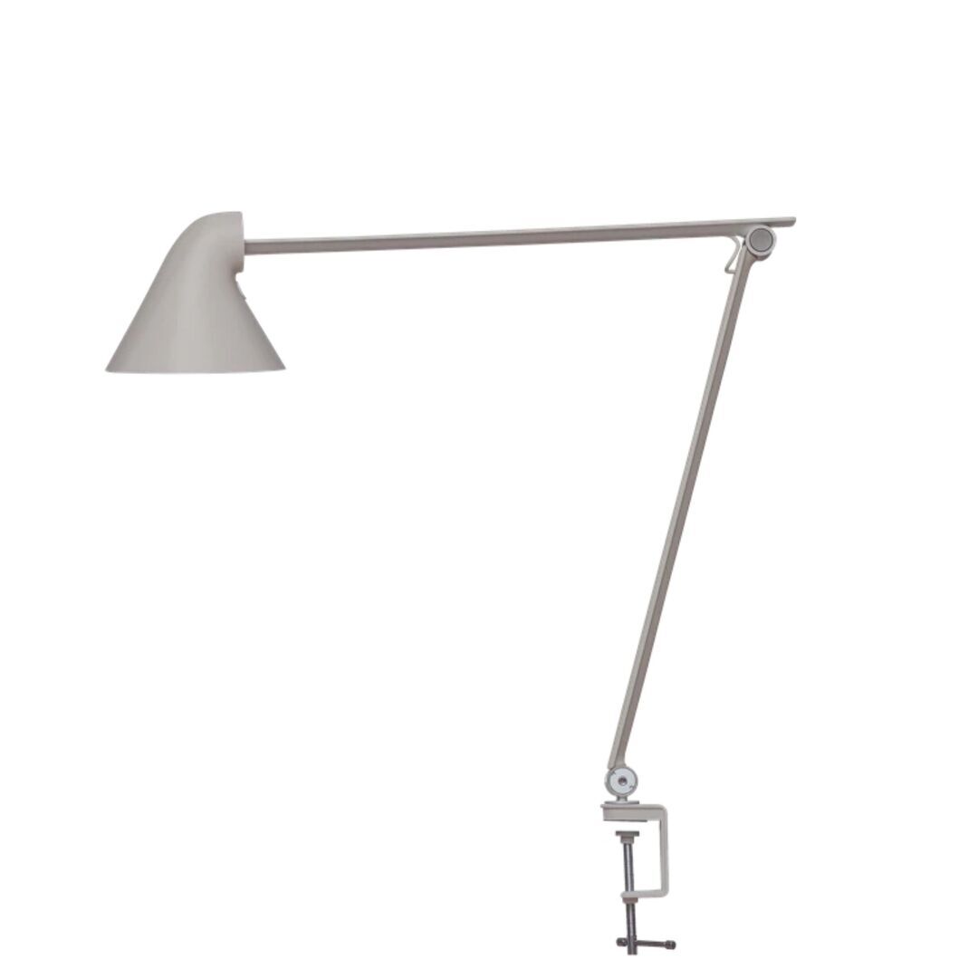 Louis Poulsen Tischleuchte NJP von Louis Poulsen Hellgrau Aluminium, TISCHKLEMME, LED 2700K 10W