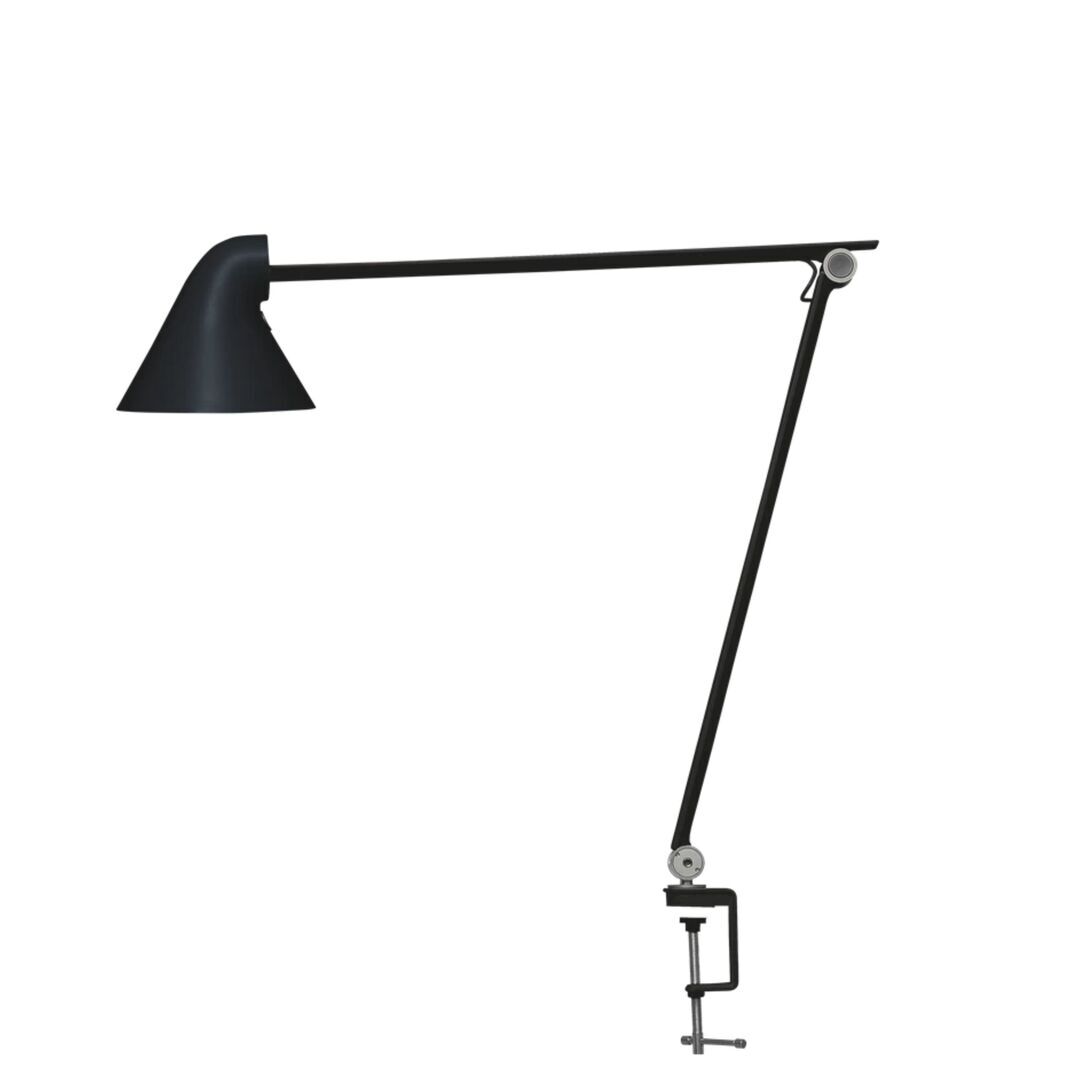 Louis Poulsen Tischleuchte NJP von Louis Poulsen Schwarz, TISCHKLEMME, LED 3000K 10W