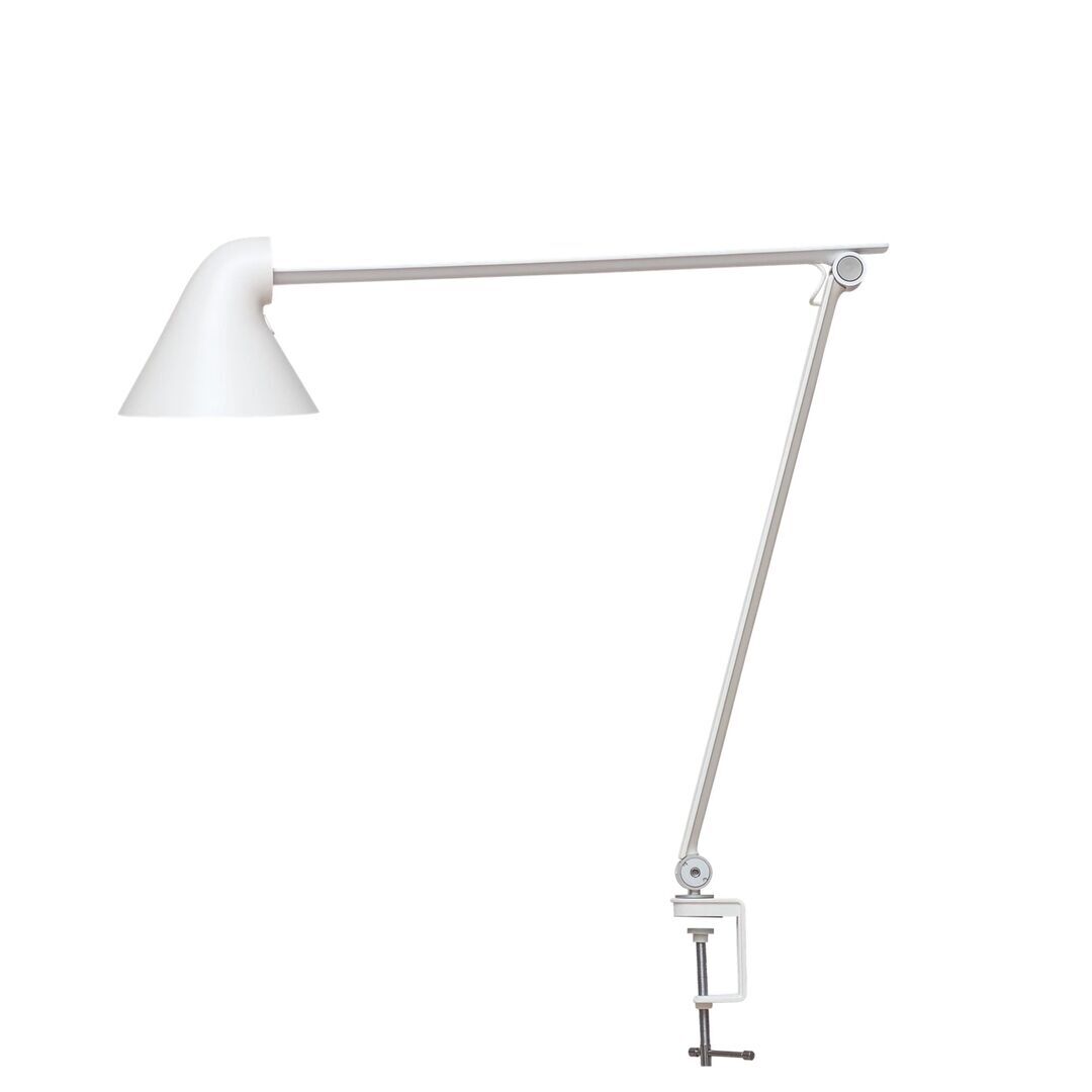 Louis Poulsen Tischleuchte NJP von Louis Poulsen Weiss, TISCHKLEMME, LED 3000K 10W