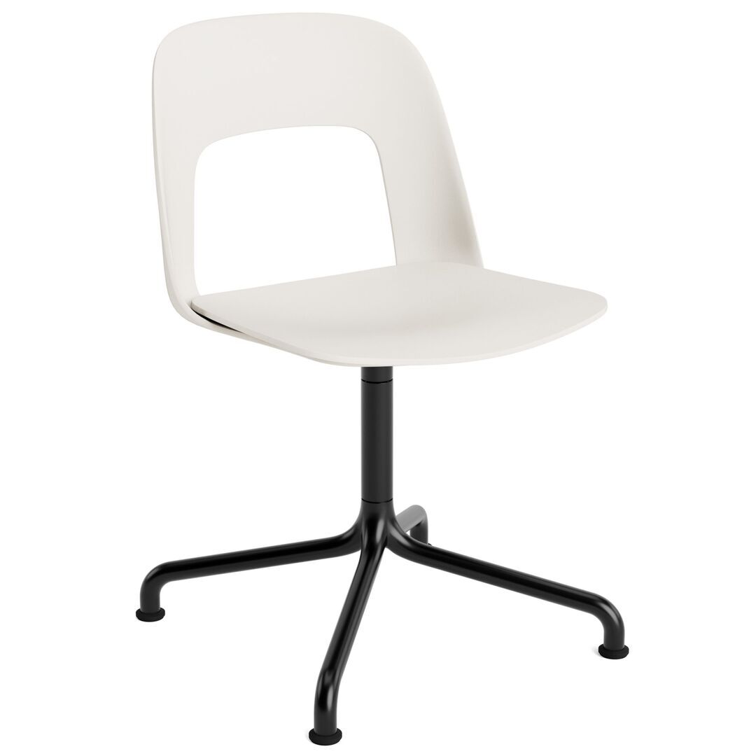 HAY Living Stuhl Layout 151 von Hay Cream White, Schwarz pulverbeschichtet Aluminium