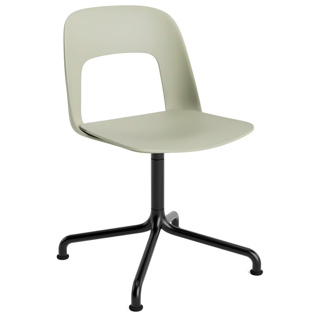 HAY Living Stuhl Layout 151 von Hay Pastel green , Schwarz pulverbeschichtet Aluminium