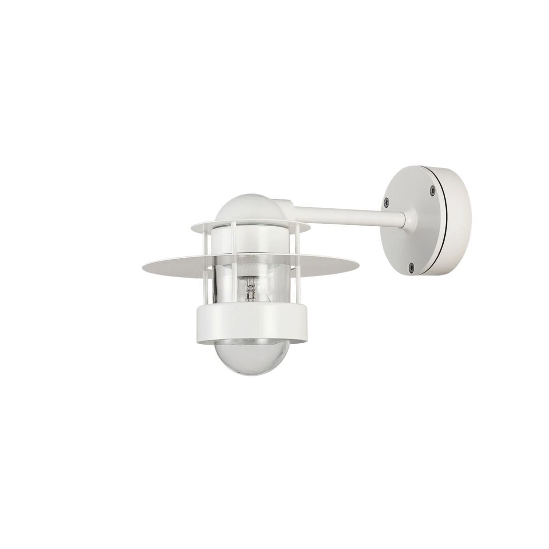 Louis Poulsen Wandleuchte Albertslund von Louis Poulsen  Weiss, Kurzer Arm