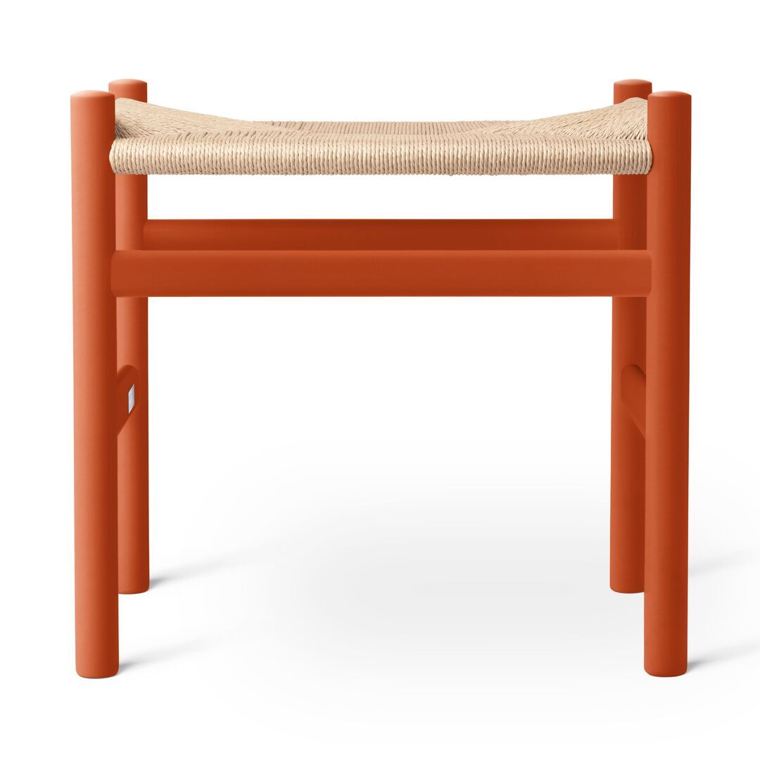 Carl Hansen & Søn CH53 Eiche Orange Red lackiert	, Papierkordel Natur, H: 39 cm