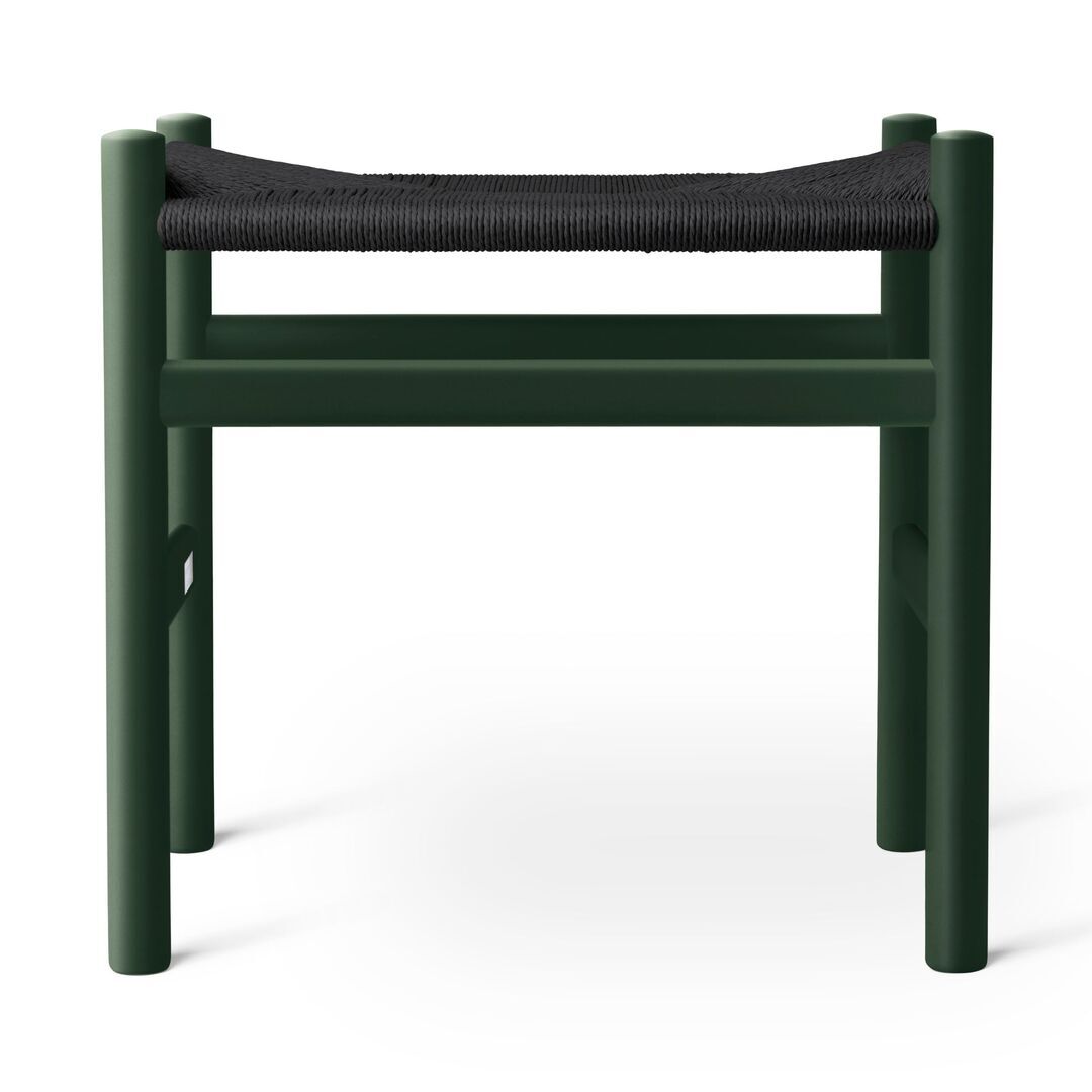 Carl Hansen & Søn CH53 Buche Soft Green, Papierkordel Schwarz, H: 39 cm