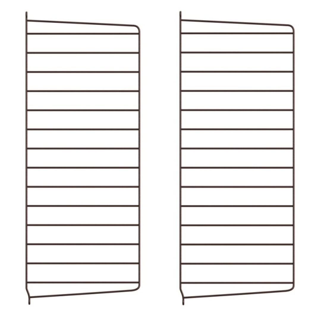 String Furniture Wall Panels / Pack 2 Dunkelbraun, H: 75 cm, T: 30 cm