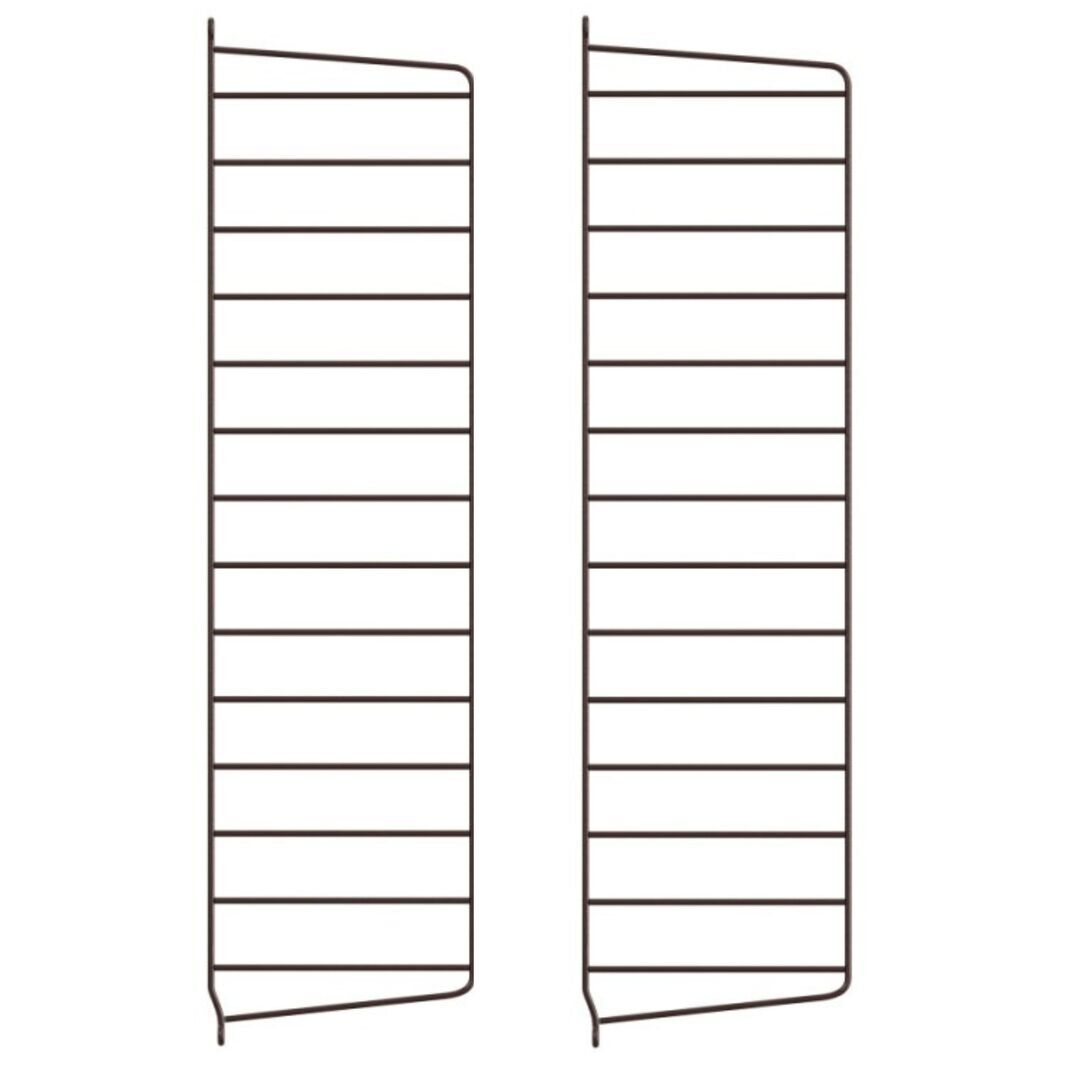 String Furniture Wall Panels / Pack 2 Dunkelbraun, H: 75 cm, T: 20 cm