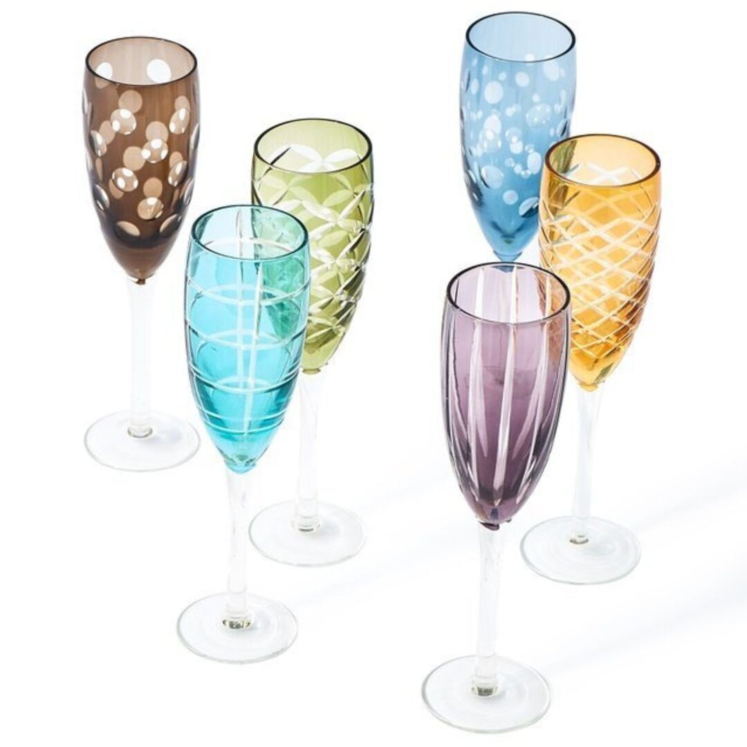 POLSPOTTEN Cuttings Champagnergläser - 6-er Set