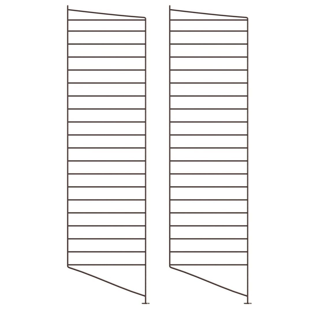 String Furniture Floor Panels / Pack 2 Dunkelbraun, H: 115 cm, T: 30 cm