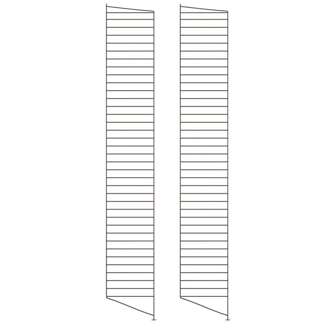 String Furniture Floor Panels / Pack 2 Dunkelbraun, H: 200 cm, T: 30 cm