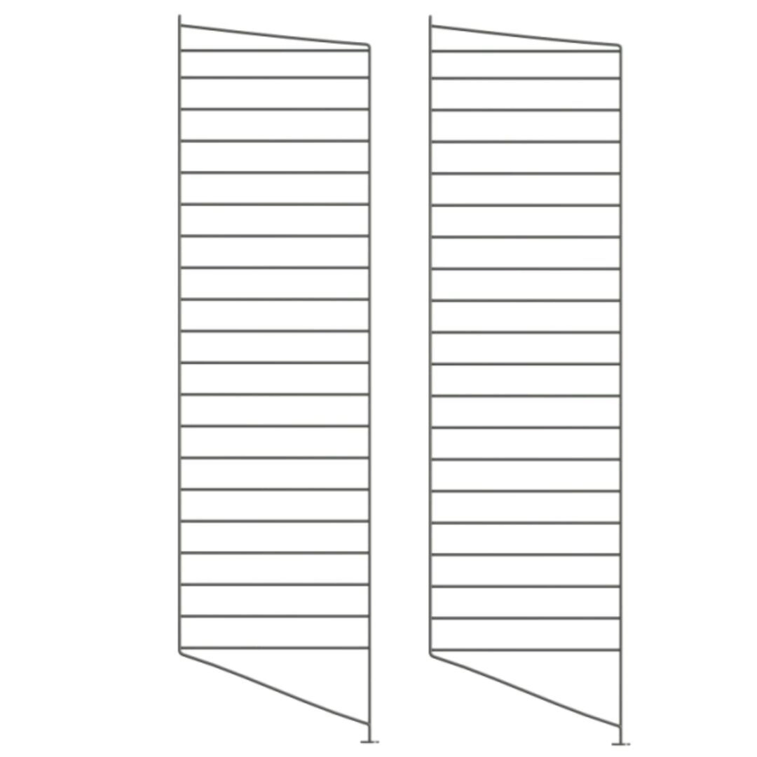 String Furniture Floor Panels / Pack 2 Dunkelgrau, H: 115 cm, T: 30 cm