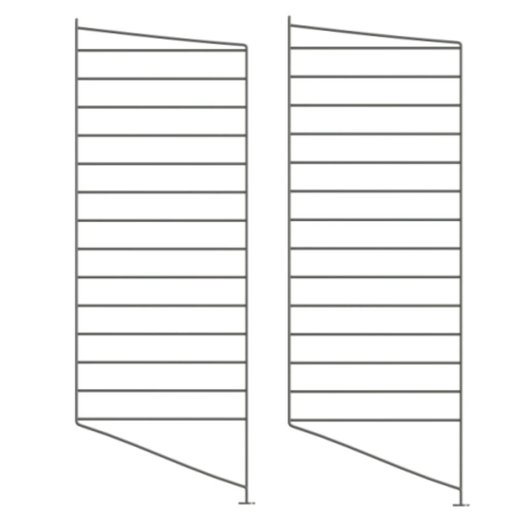 String Furniture Floor Panels / Pack 2 Dunkelgrau, H: 85 cm, T: 30 cm