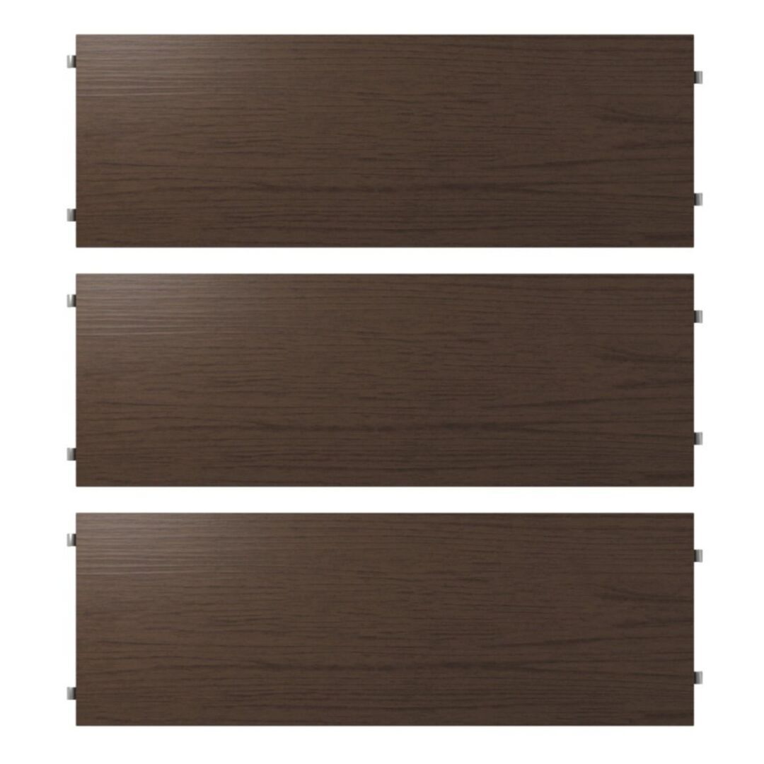 String Furniture Shelves / Pack 3 Dunkle Eiche, B: 58 cm, T: 30 cm