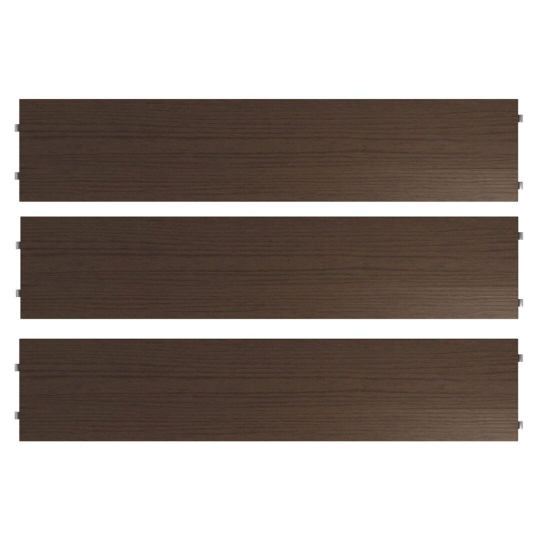 String Furniture Shelves / Pack 3 Dunkle Eiche, B: 78 cm, T: 20 cm