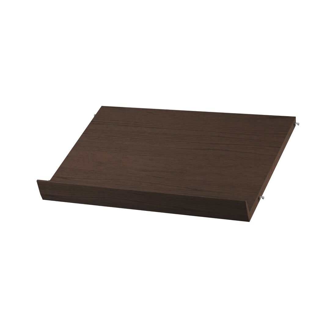 String Furniture Magazine shelf wood Dunkle Eiche, B: 58 cm, T: 30 cm