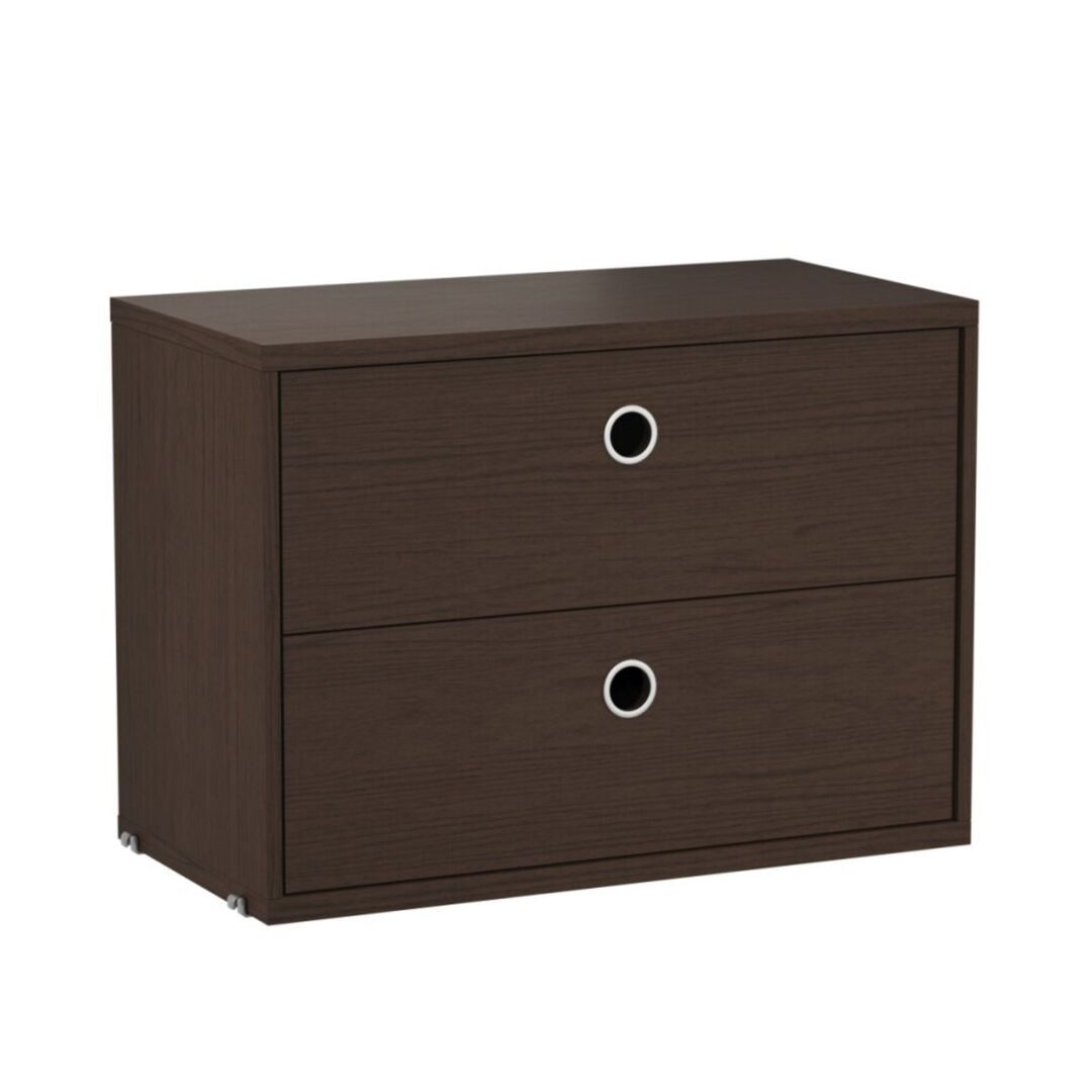 String Furniture Cabinet with Drawers Dunkle Eiche, B: 58 cm, T: 30 cm