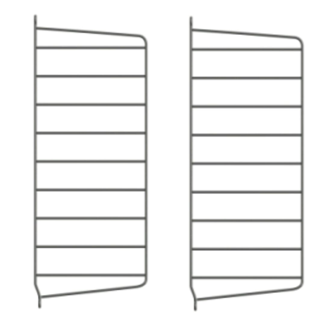 String Furniture Wall Panels / Pack 2 Dunkelgrau, H: 50 cm, T: 20 cm