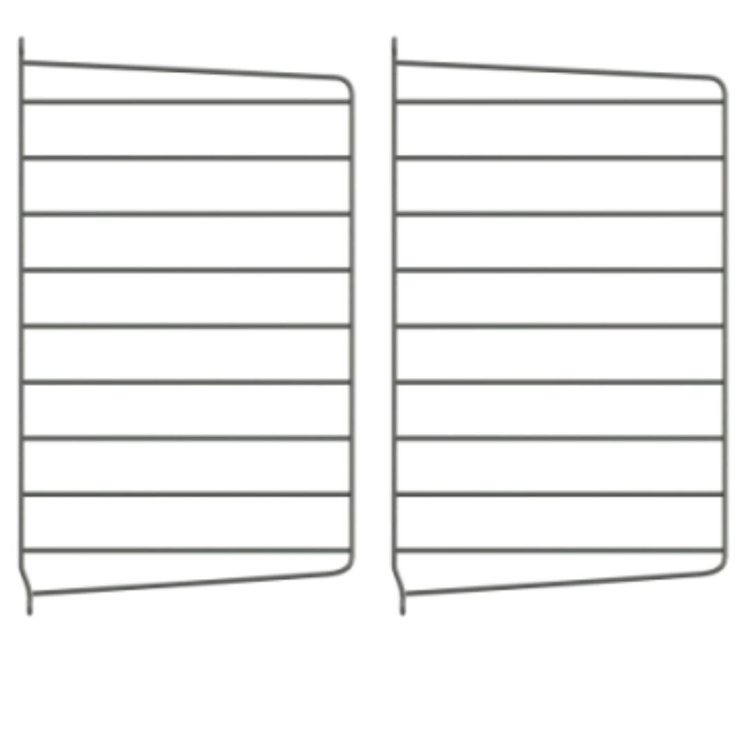 String Furniture Wall Panels / Pack 2 Dunkelgrau, H: 50 cm, T: 30 cm
