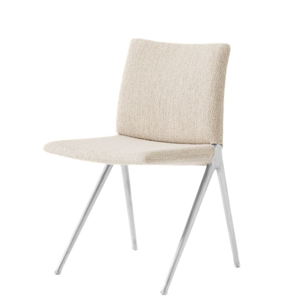 &Tradition Vollgepolsteter Kape Side Chair IF7 von &Tradition Barnum 101, Aluminium poliert