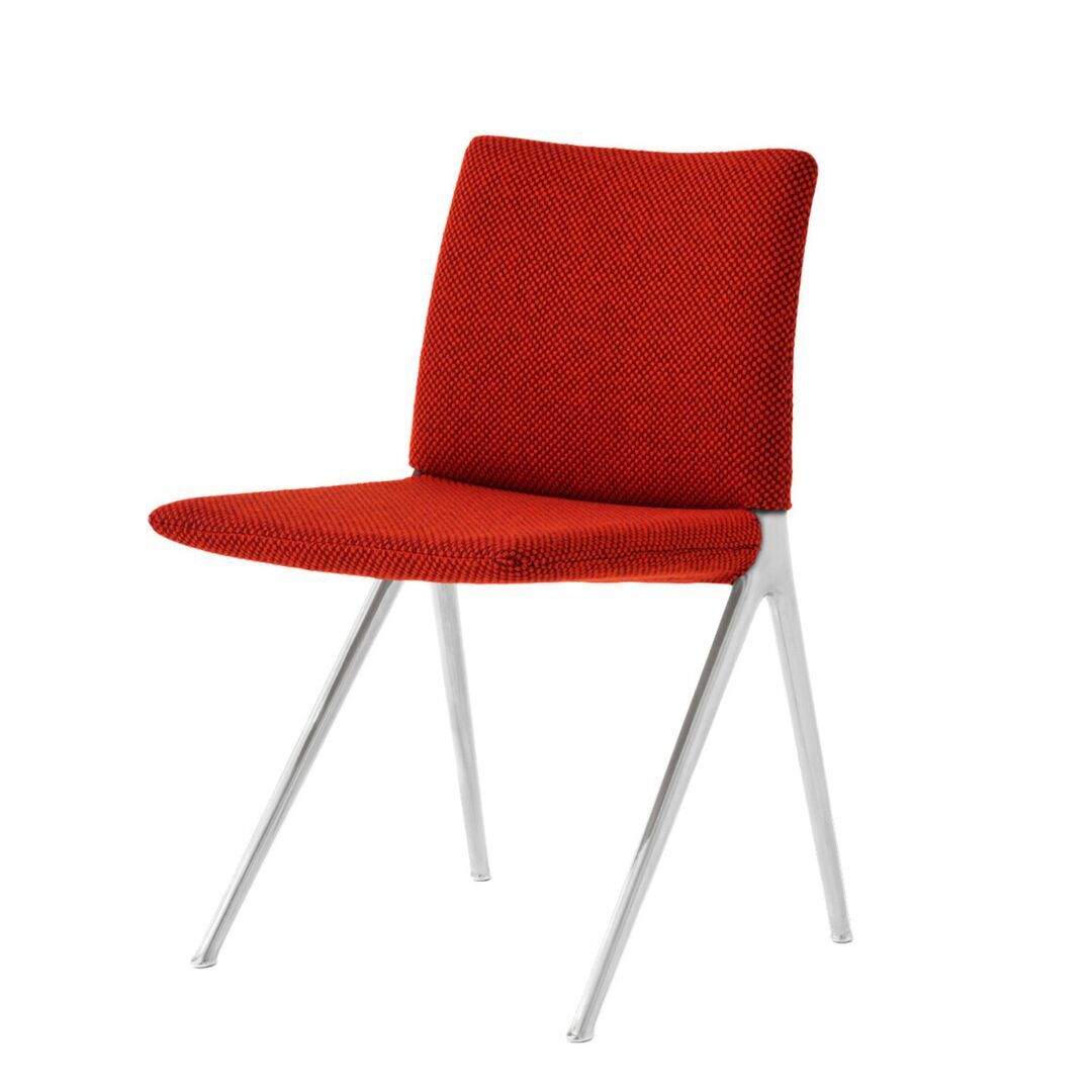 &Tradition Vollgepolsteter Kape Side Chair IF7 von &Tradition Sisu 0655, Aluminium poliert