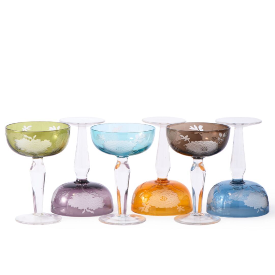 Bunte Sektgläser Peony im 6er Set von Pols Potten