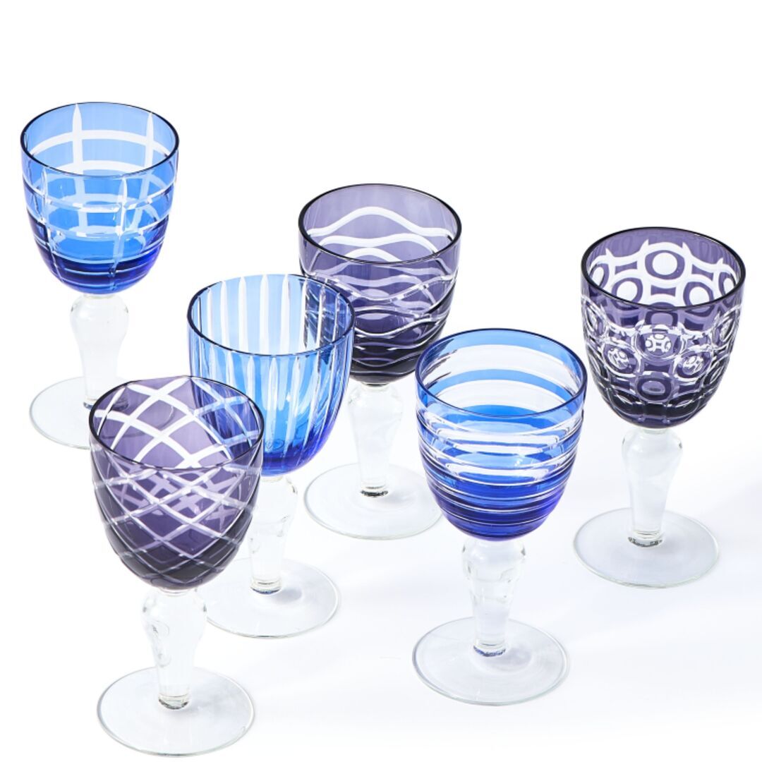 Weingläser Kobalt im 6er Set von Pols Potten